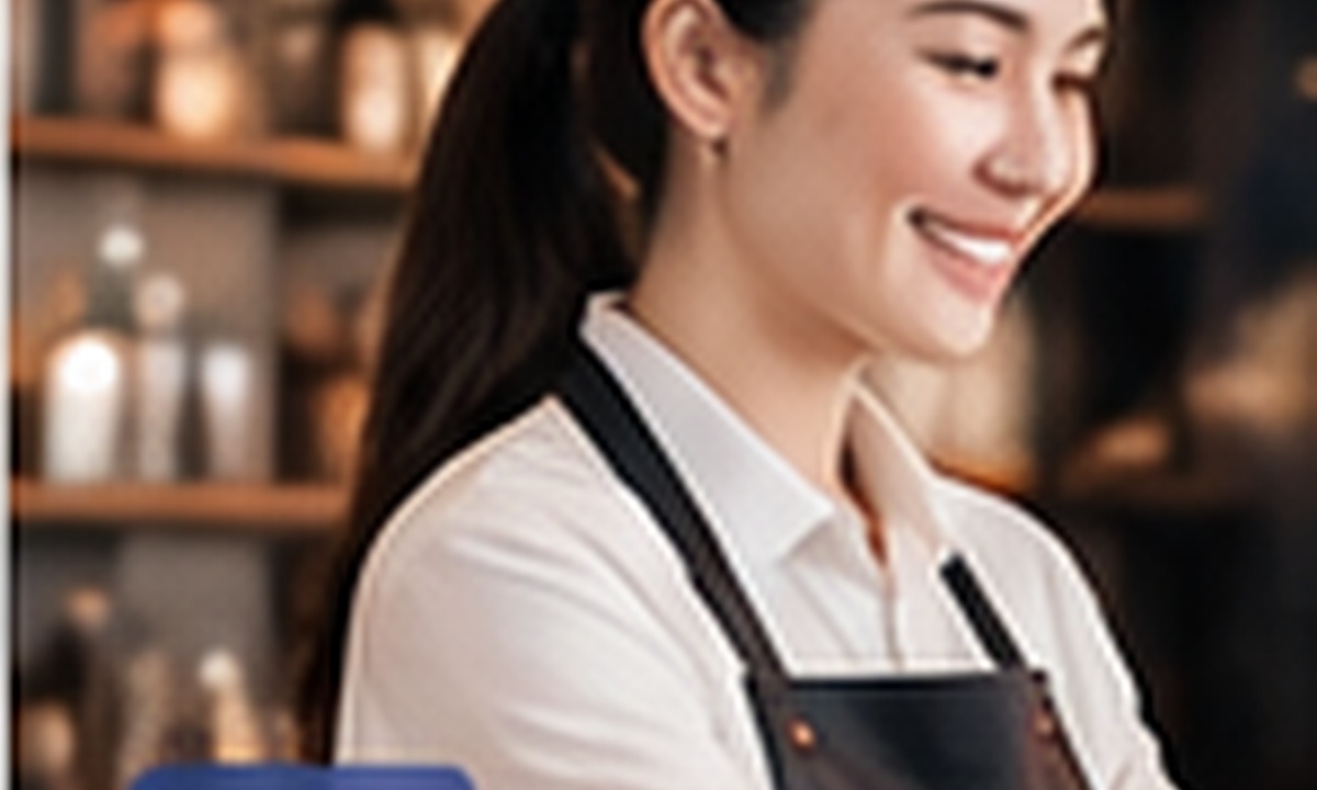 พนักงานใช้งานระบบขายหน้าร้าน BOMBY POS