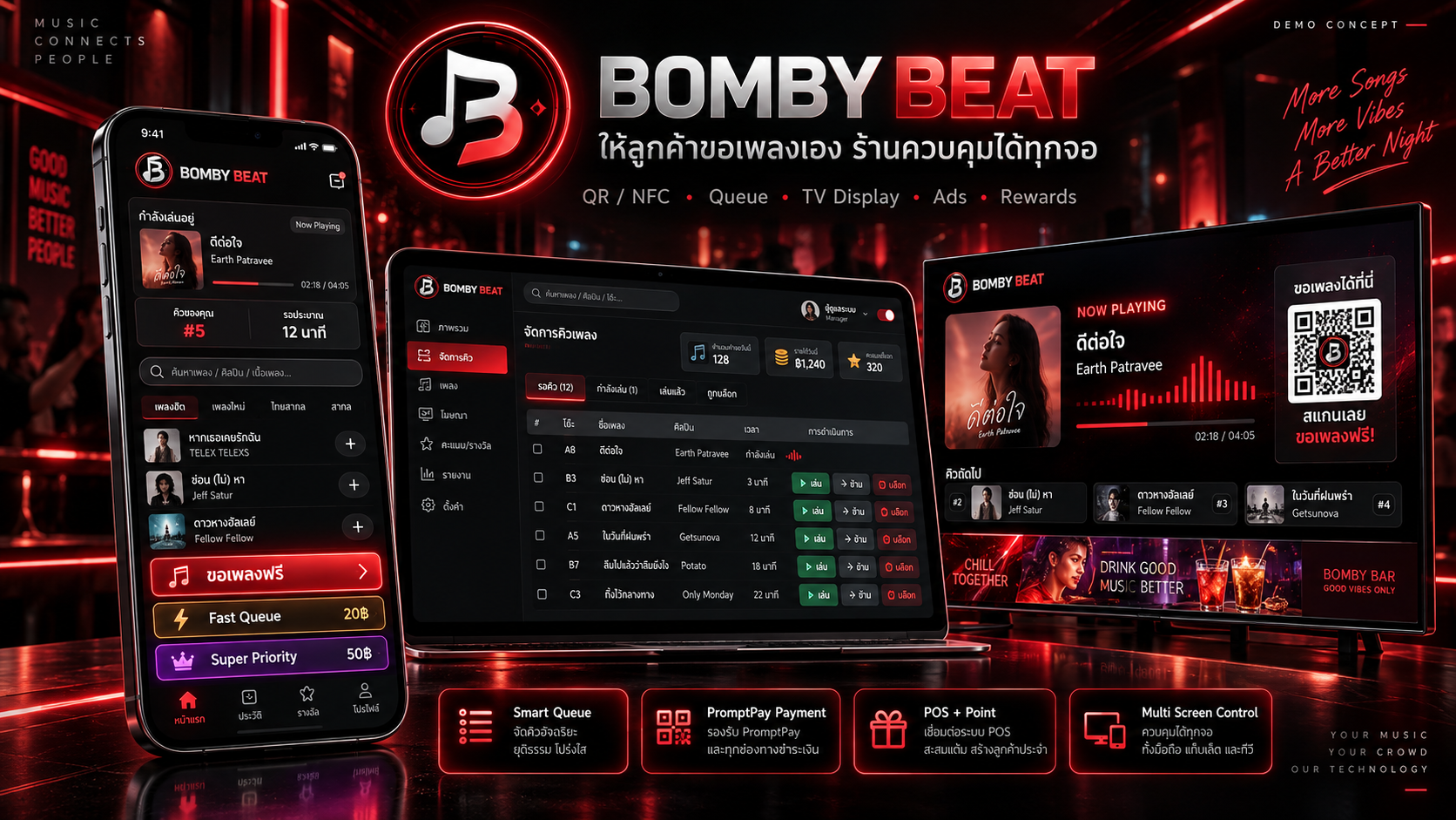 ภาพระบบ BOMBY BEAT